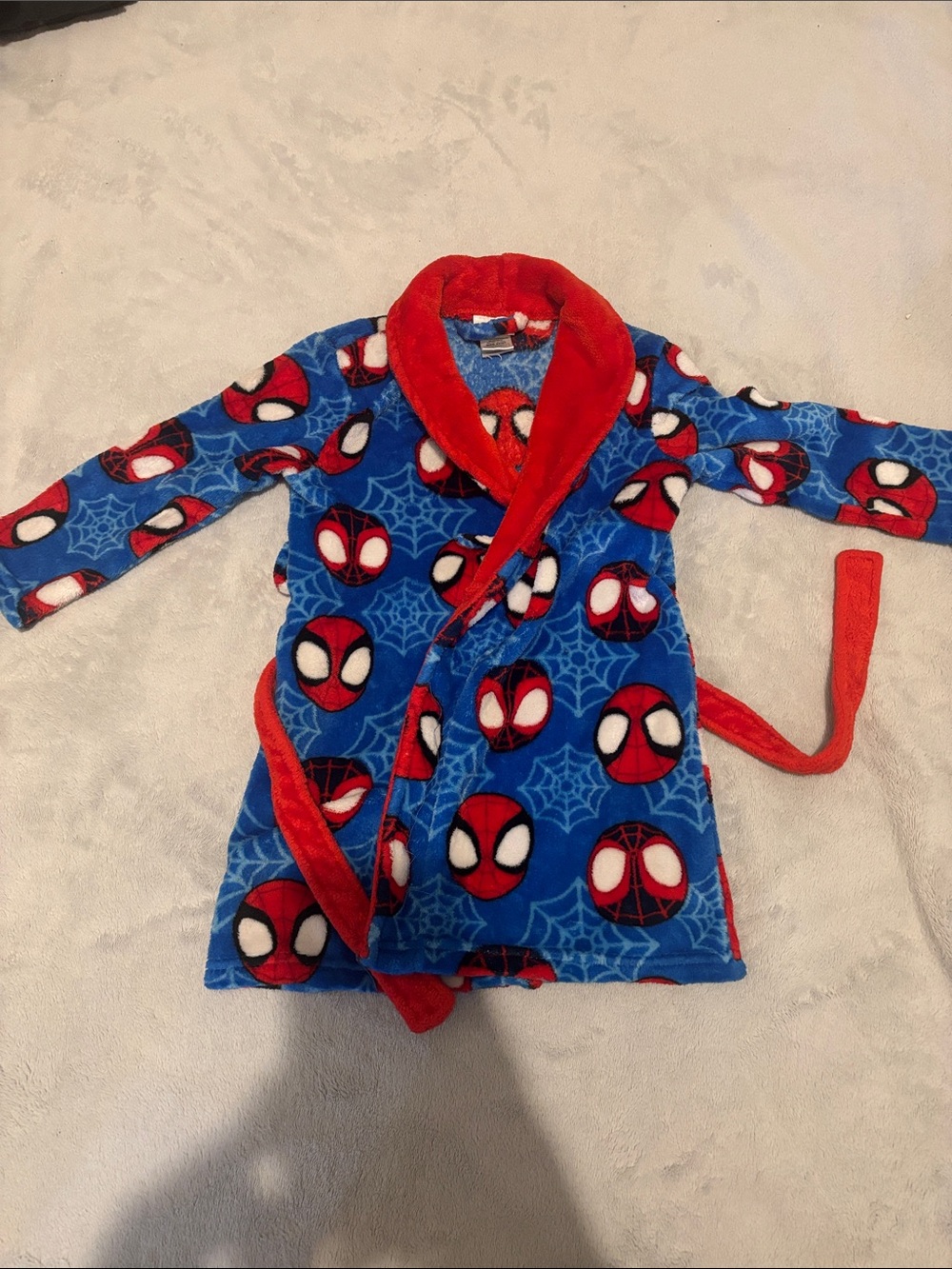 Marvel Red & Blue Spider-Man Plush Kids Robe